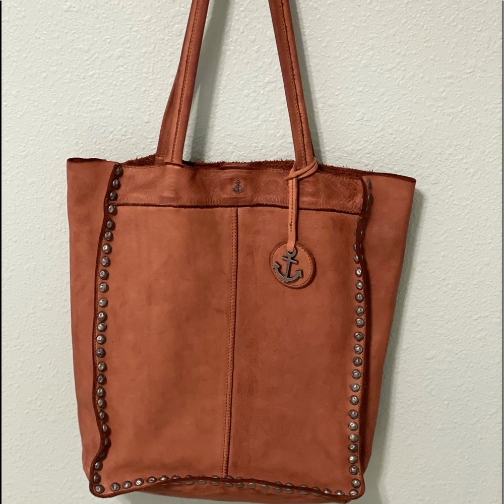 Harbor 2nd cognac supple buttery leather tote.